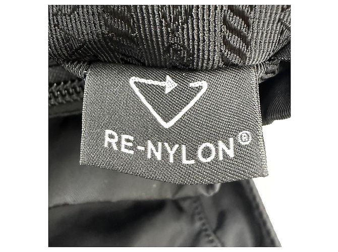 Prada Black Saffiano Trimmed Re Nylon Backpack - view 9