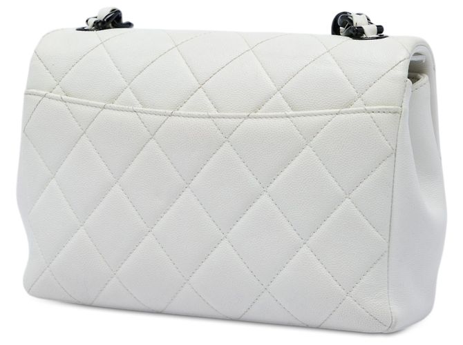 Chanel White Medium Quilted Caviar My Everything Flap Bianco - vista 2