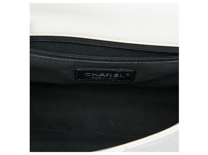 Chanel White Medium Quilted Caviar My Everything Flap Bianco - vista 4