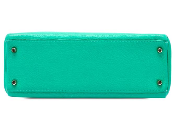 Hermès Green Clemence Kelly II Retourne 32 Verde Verde chiaro - vista 3