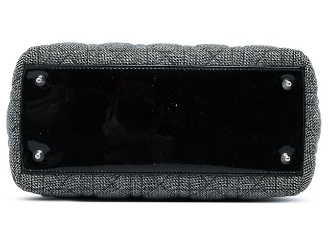 Dior Gray Medium Tweed Cannage Lady Dior Marrone - vista 3