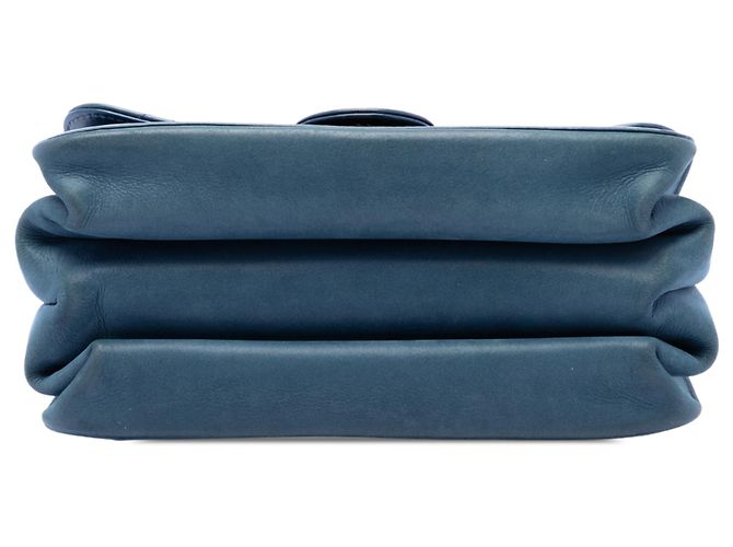Chanel Blue Small Quilted Calfskin Straight Lined Flap Bleu Bleu foncé - vue 3