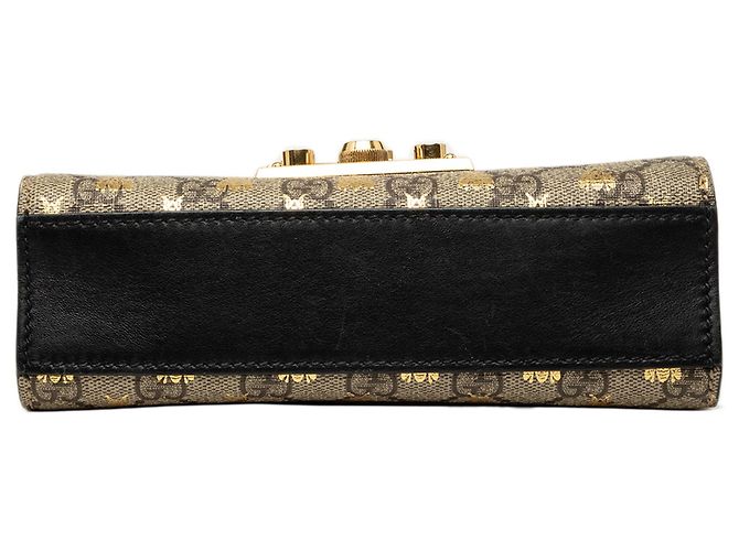 Gucci Beige Small GG Supreme Bee Padlock Crossbody - vue 3