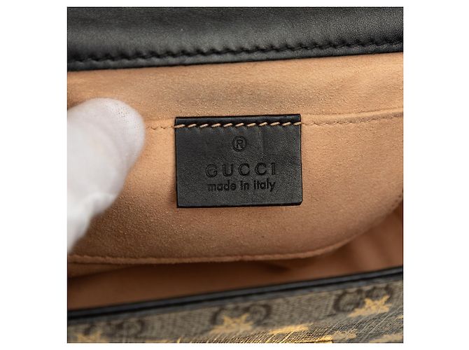 Gucci Beige Small GG Supreme Bee Padlock Crossbody - vue 5