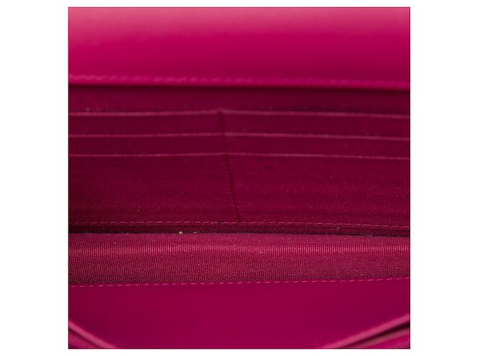 Chanel Pink CC Quilted Patent Brilliant Wallet On Chain Rosa - vista 4