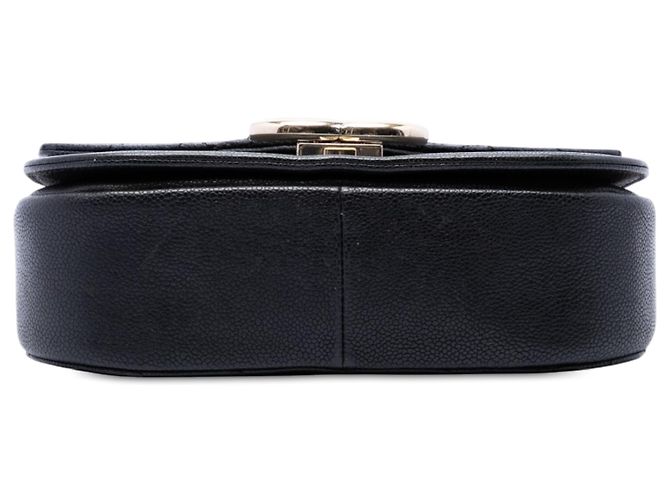 Chanel Black Paris Cuba Small Quilted Caviar Thread Around Flap Nero - vista 3