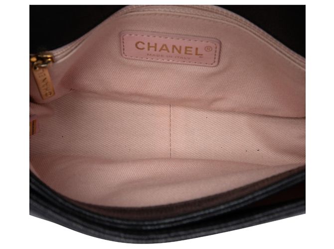 Chanel Black Paris Cuba Small Quilted Caviar Thread Around Flap Nero - vista 4