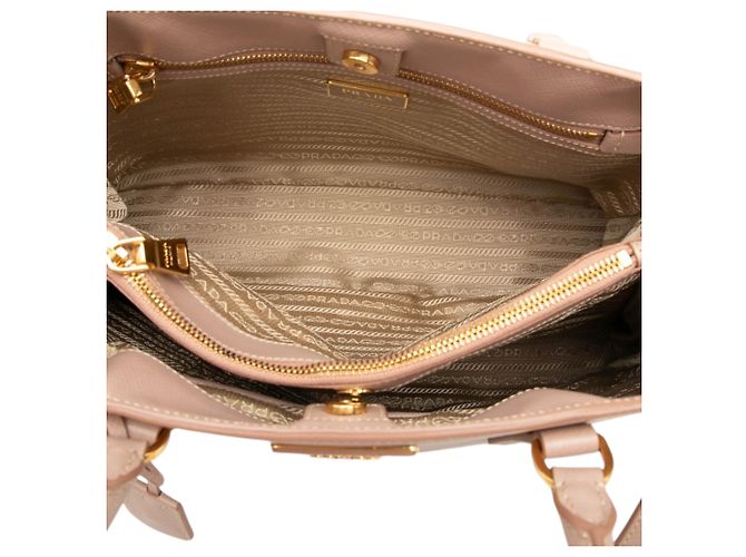 Borsa Prada Beige Medium Saffiano Lux Galleria Satchel - vista 4
