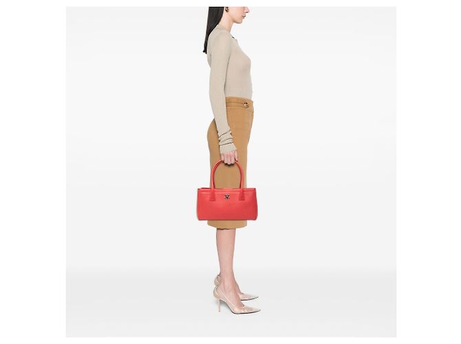 Borsa Chanel Executive Cerf Tote Small in vitello rosa - vista 6