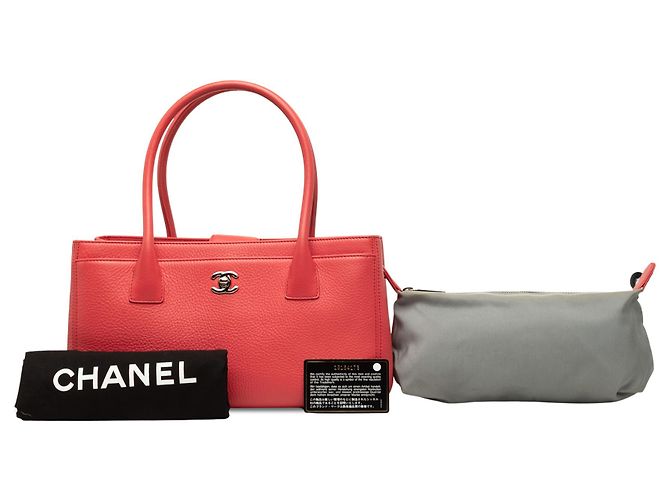 Borsa Chanel Executive Cerf Tote Small in vitello rosa - vista 7