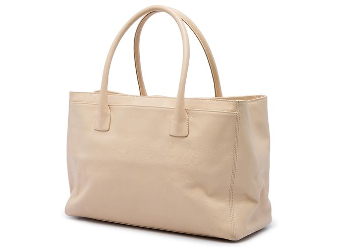 Borsa Tote Chanel Executive Cerf Medium in vitello marrone Beige - vista 2