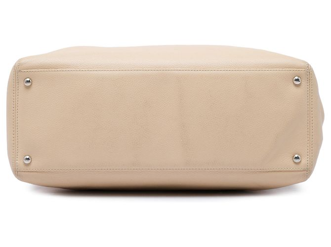 Borsa Tote Chanel Executive Cerf Medium in vitello marrone Beige - vista 3