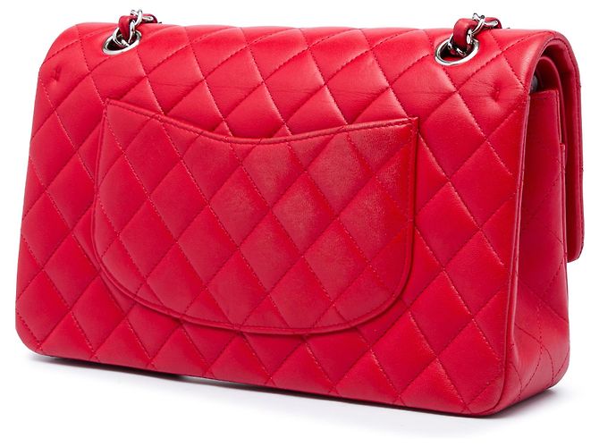 Chanel Red Medium Classic Lambskin Double Flap - view 2