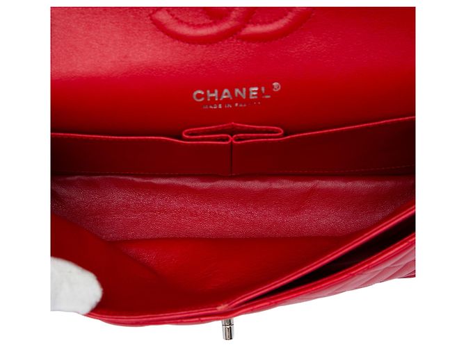 Chanel Red Medium Classic Lambskin Double Flap - view 4