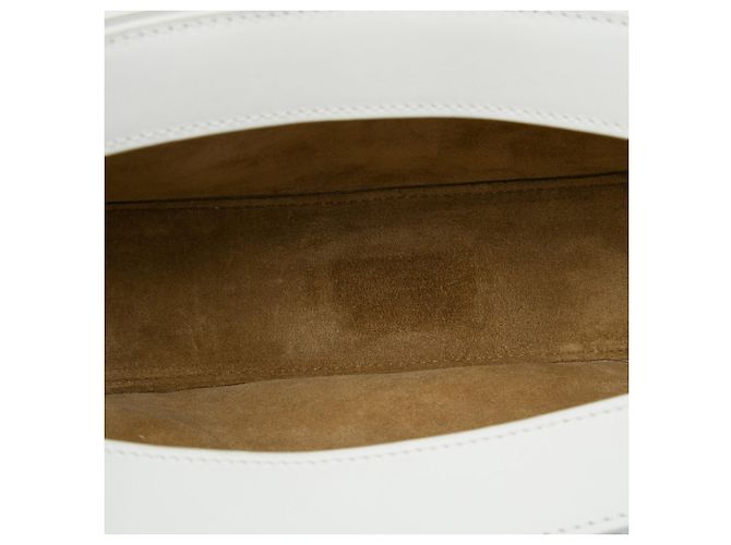 LOEWE Luna Hobo in pelle bianca con frange, Small Bianco - vista 4