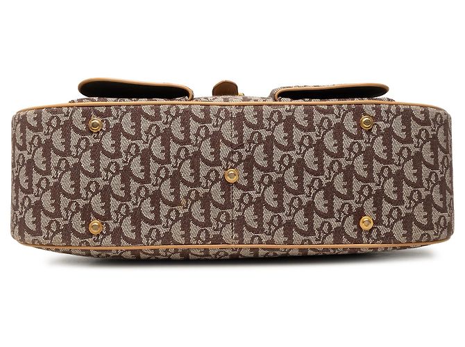 Borsa Bowler Diorissimo in tela marrone Dior con doppia sella - vista 3