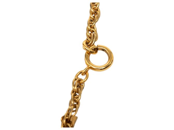 Collana con pendente testurizzato Chanel Gold CC placcato oro D'oro - vista 5