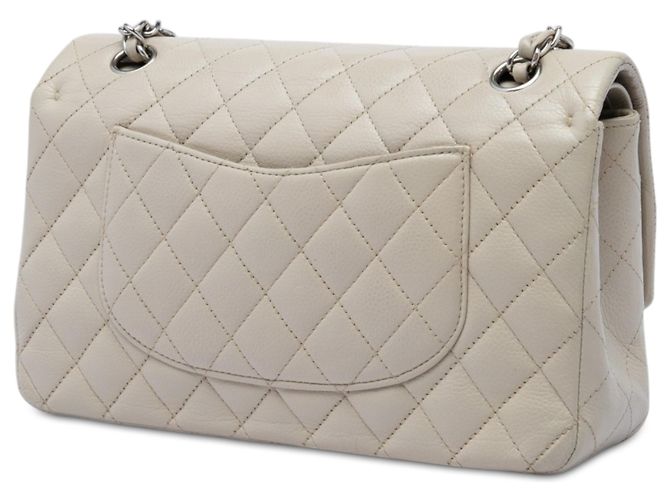 Chanel Gray Medium Classic Caviar Double Flap Marrone - vista 2