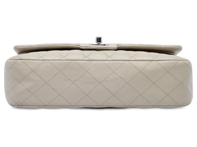 Chanel Gray Medium Classic Caviar Double Flap Marrone - vista 3