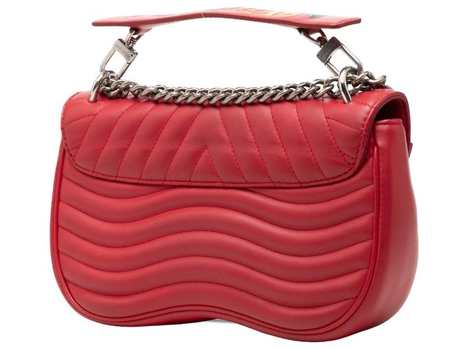 Borsa a catena Louis Vuitton New Wave MM rossa Rosso - vista 2
