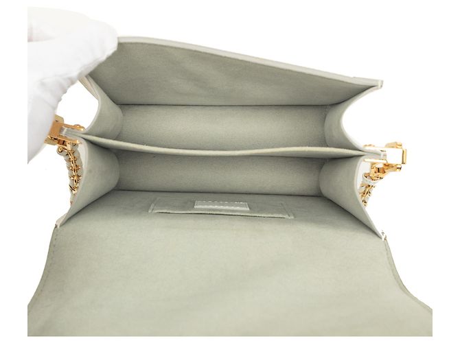 Louis Vuitton White Epi Mini Dauphine Weiß - Ansicht 4