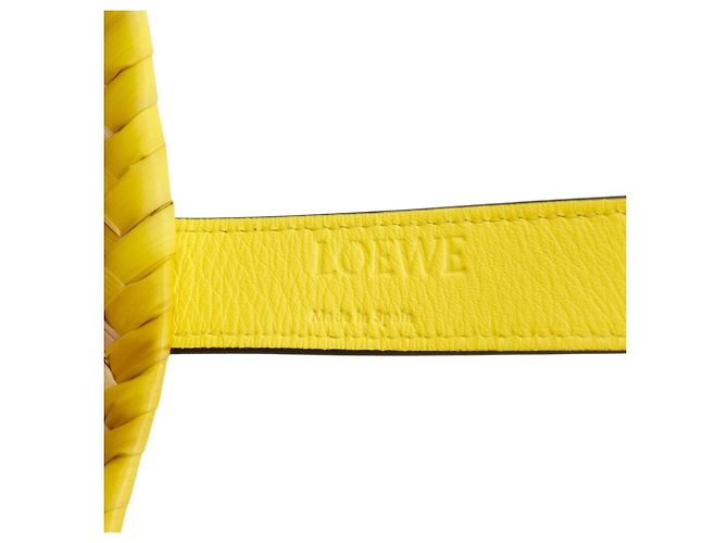 LOEWE Small Anagram Basket Tote aus beigem Raffia - Ansicht 6