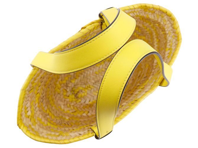 LOEWE Small Anagram Basket Tote aus beigem Raffia - Ansicht 9