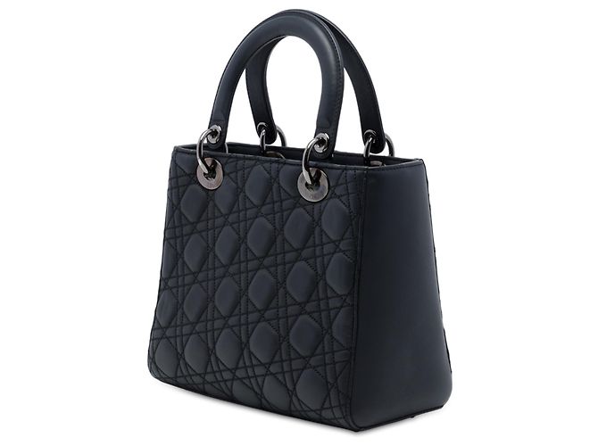 Dior Black Anselm Reyle Medium Lambskin Cannage Lady Dior Nero - vista 2