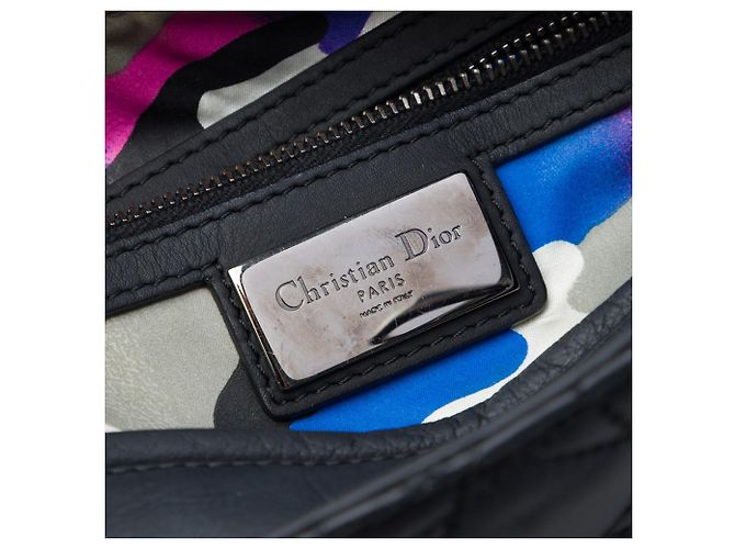 Dior Black Anselm Reyle Medium Lambskin Cannage Lady Dior Nero - vista 5