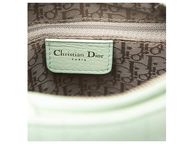 Dior Green Medium Calfskin Cannage Lady Dior Verde - vista 5
