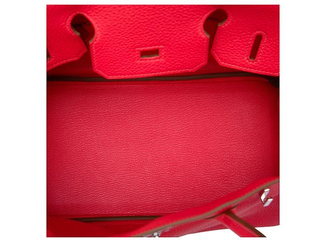 Hermès Red Clemence Birkin Retourne 30 Rosso - vista 4