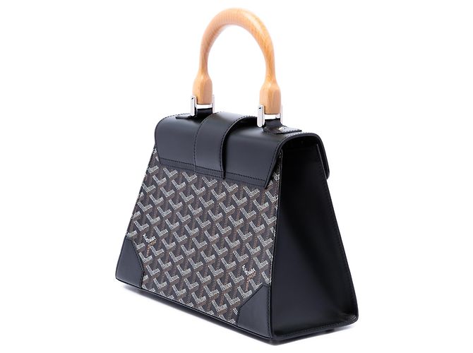 Goyard Black Goyardine Saigon Structured PM Nero - vista 2