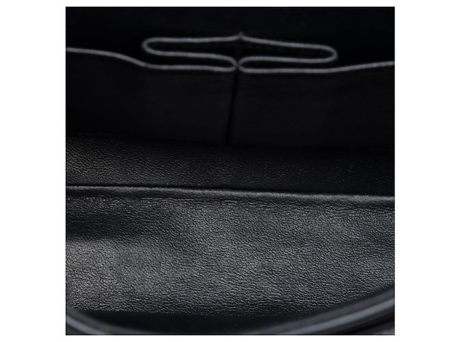 Chanel Black Medium Classic Patent Double Flap Nero - vista 4