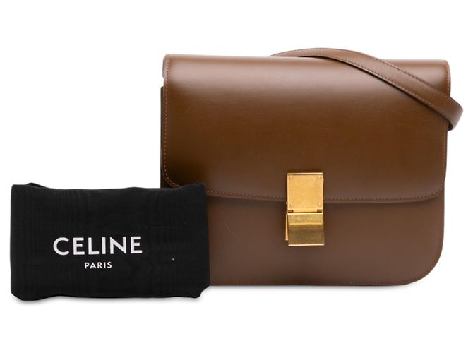Céline Celine Brown Medium Calfskin Classic Box Marrone Marrone scuro - vista 7