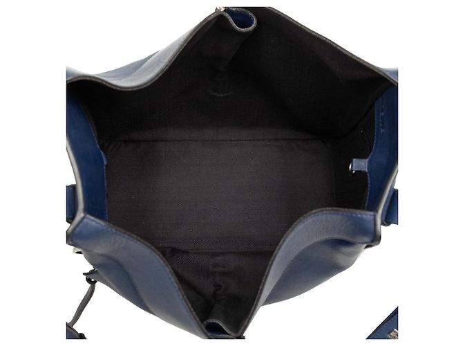 Borsa Hammock LOEWE Blue Medium in vitello grana morbida Blu navy - vista 4