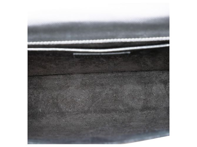 Saint Laurent Silver Medium Metallic Grain De Poudre Monogram Kate Crossbody Argento - vista 4