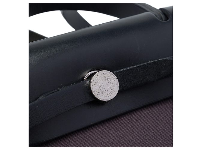 Hermès Purple Toile Herbag Zip 31 Porpora - vista 5