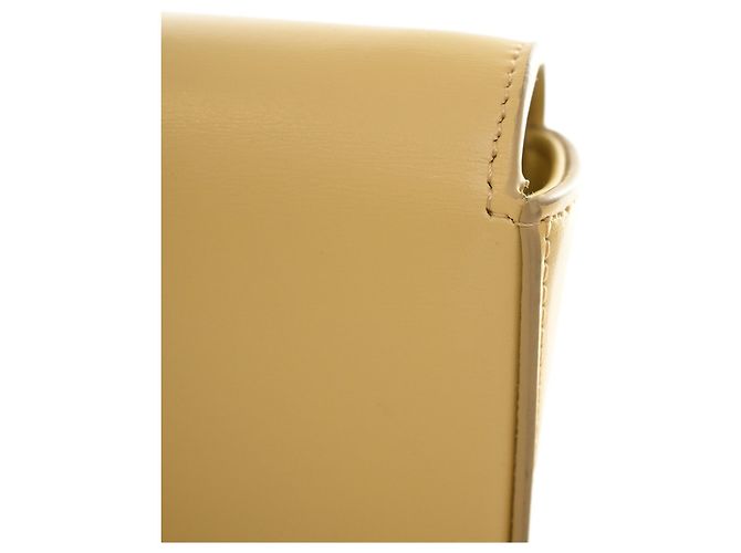 Céline Celine Mini Borsa a Tracolla Triomphe in Pelle di Vitello Lucida Gialla Giallo - vista 11