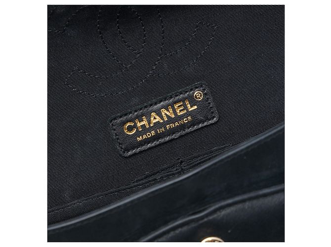 Chanel Gold Medium Classic Bicolor Caviar and Iridescent Calfskin Double Flap D'oro - vista 5