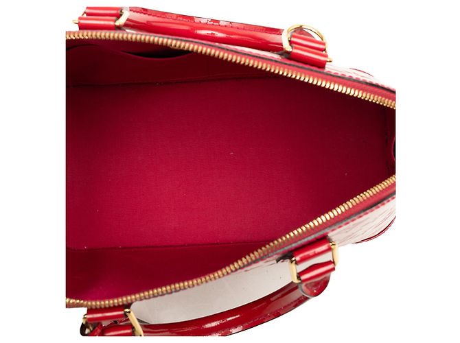 Louis Vuitton Red Monogram Vernis Alma PM Rosso - vista 4