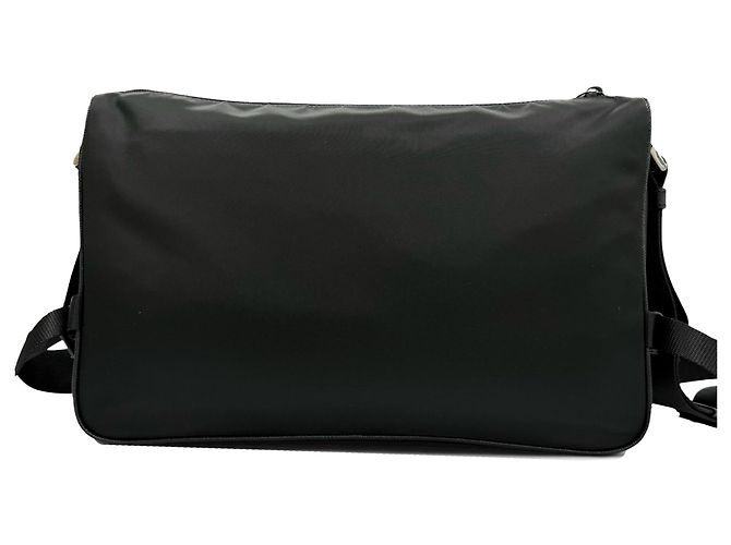 Borsa a tracolla Prada in Re-Nylon nera Large con rifiniture in Saffiano Nero - vista 2