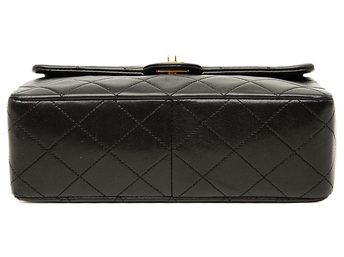 Chanel Black Square Quilted Lambskin Single Flap Nero - vista 3