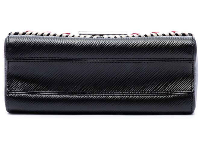 Louis Vuitton Black Epi Tricolor Embroidered Twist MM Negro - vista 3