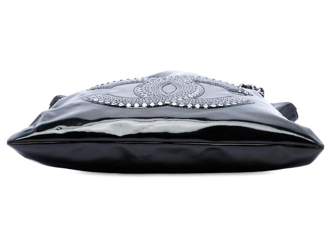 Borsa Chanel Bon Bon Large in vernice nera Nero - vista 3