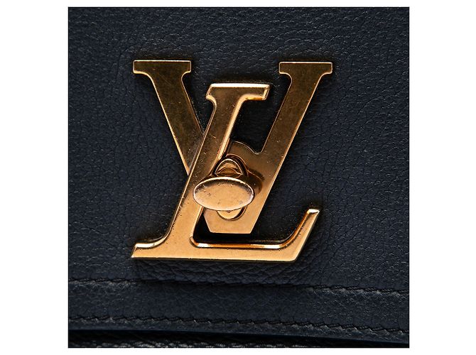 Twist Louis Vuitton Lockme Schultertasche aus schwarzem Kalbsleder - Ansicht 5