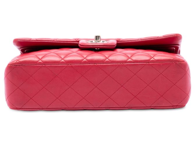 Chanel Red Medium Classic Lambskin Double Flap Rot - Ansicht 3