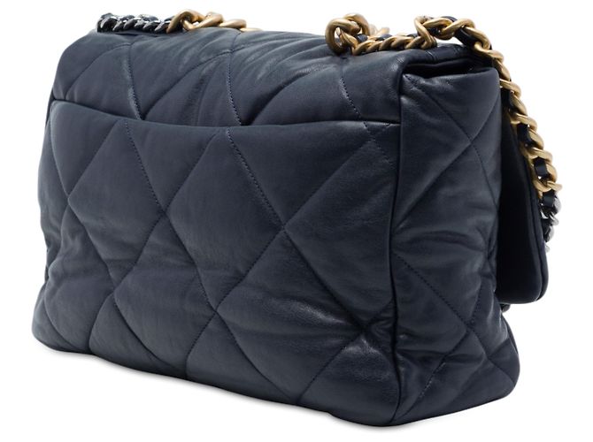 Chanel Blue Maxi Lambskin 19 Flap Blu navy - vista 2