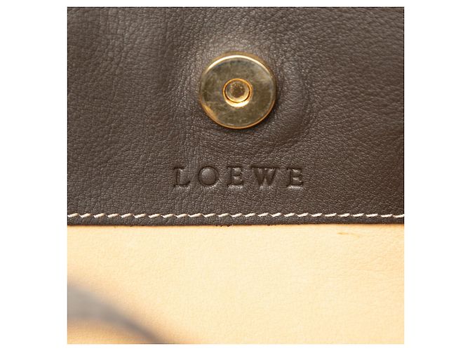 Tote Anagram LOEWE in camoscio beige - vista 5