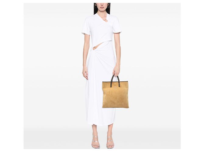 Tote Anagram LOEWE in camoscio beige - vista 6
