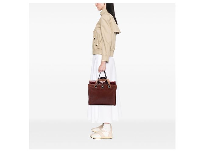 Chanel Borsa Tote Soft Portobello In The Mix in vitello iridescente marrone - vista 6
